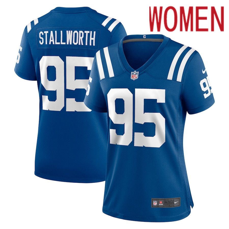 Women Indianapolis Colts #95 Taylor Stallworth Nike Royal Game Player NFL Jersey->women nfl jersey->Women Jersey